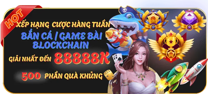 Cảnh chơi game bắn cá sôi động với nhiều loại cá và vũ khí
